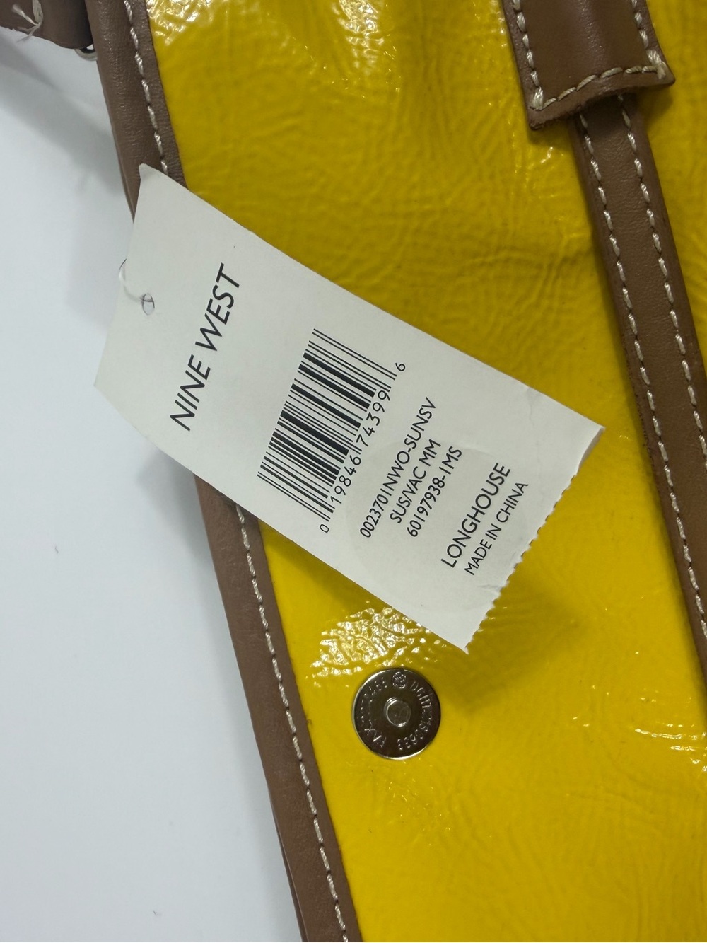 Nine West Yellow Foldover Crossbody Bag NWT - Picture 9 of 9